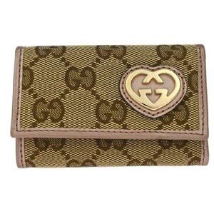 Gucci Key Case Beige GG Canvas Small Good
